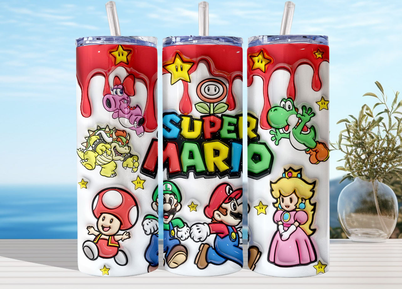 Super Mario Skinny Tumbler 20 oz