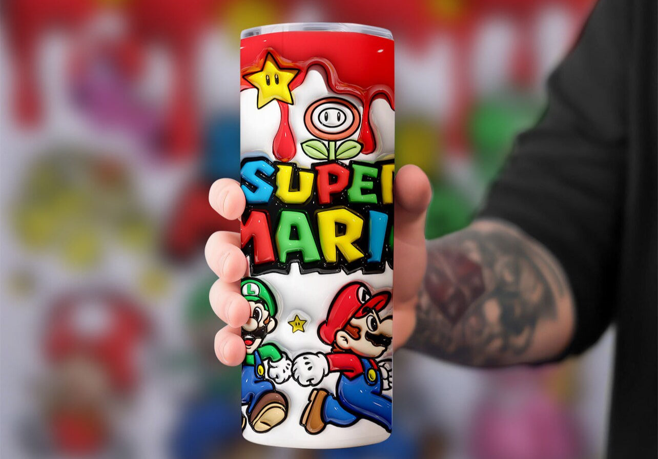 Super Mario Skinny Tumbler 20 oz